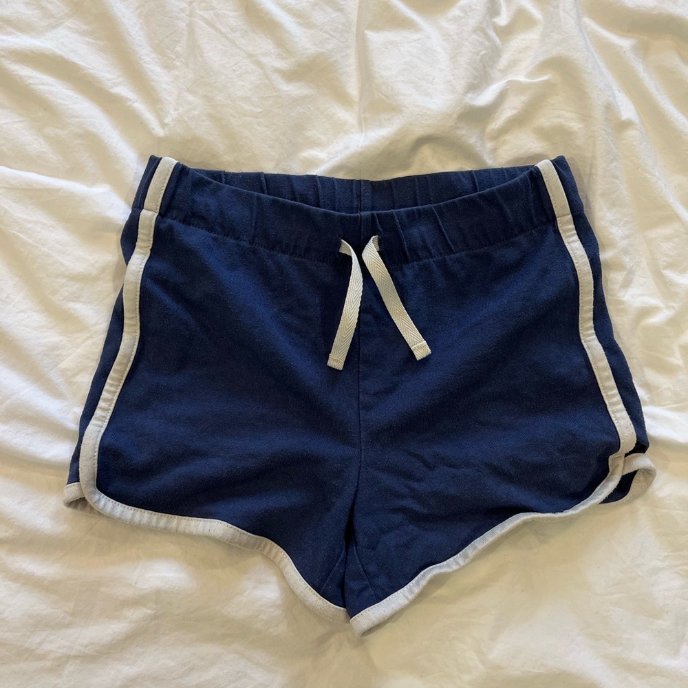 OshKosh B'gosh Navy Blue Girls Athletic Shorts with White Trim